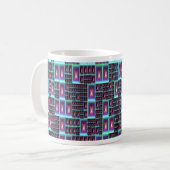 Techno fractale wallpaper koffiemok (Voorkant links)