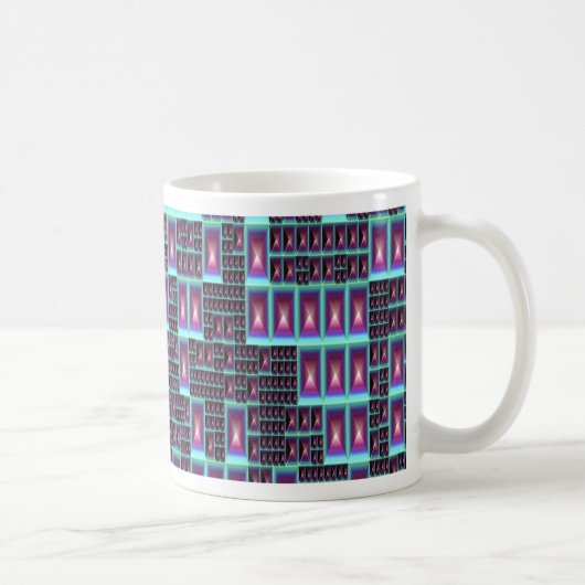 Techno fractale wallpaper koffiemok (Rechts)