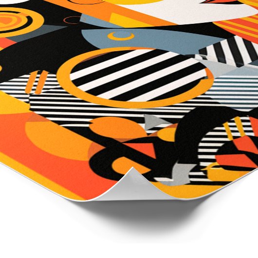 Techno-Fusion: oude inspiratie, modern design Poster (Hoek)