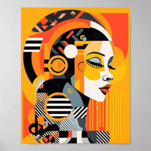 Techno-Fusion: oude inspiratie, modern design Poster (Voorkant)