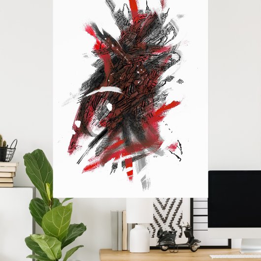 Techno galaxy painting poster (Thuiskantoor)