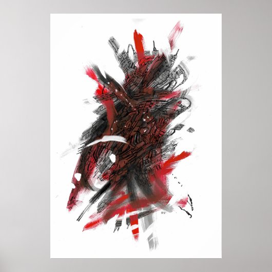 Techno galaxy painting poster (Voorkant)