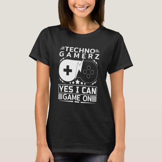 Techno Gamer op Ja, ik kan T-shirt (Voorkant)