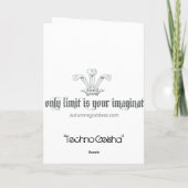 Techno Geisha Wenskaart Kaart (Achterkant)