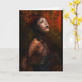 Techno Geisha Wenskaart Kaart (Gele Bloem)