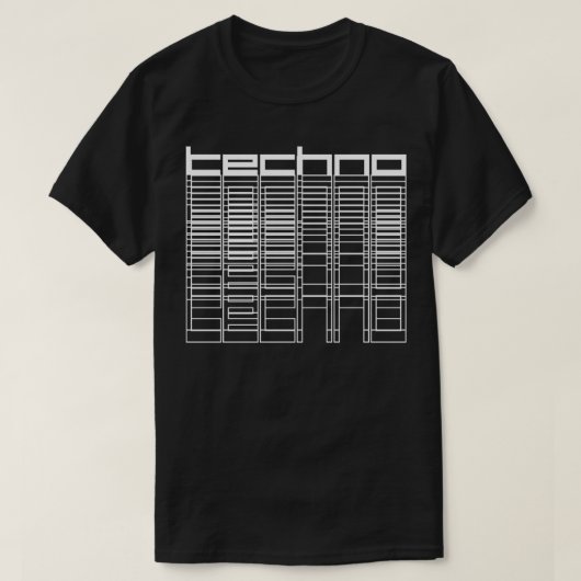 techno geometrisch t-shirt (Design voorkant)