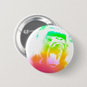 Techno Gorilla Ronde Button 5,7 Cm (Voorkant /achterkant)