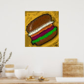 TECHNO HAMBURGER POSTER (Keuken)