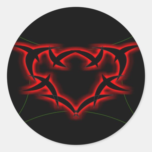 Techno hart Sticker (Voorkant)