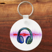 Techno Headphones Sleutelhanger (Voorkant)