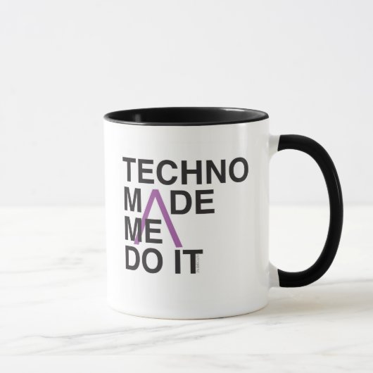 Techno heeft me het laten doen mok (Rechts)