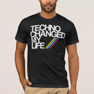 TECHNO HEEFT MIJN LEVEN GEWIJZIGD!!! NU IN ZWART!! T-SHIRT