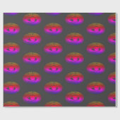 Techno Holografisch Oog op Grijs | Cadeaupapier (Vlak)