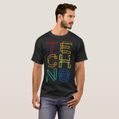 Techno House Muziek EDM Trance DJ Shirt (Voorkant volledig)