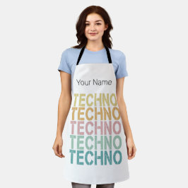 Techno House Retro Lettering Electro  Rave Schort