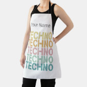 Techno House Retro Lettering Electro Rave Schort (Insitu)