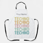 Techno House Retro Lettering Electro Rave Schort (Voorkant)