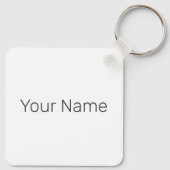 Techno House Retro Lettering Electro Rave Sleutelhanger (Achterkant)