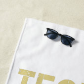 Techno House Retro Lettering Electro  Rave Strandlaken (In situ)