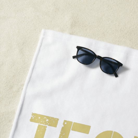 Techno House Retro Lettering Electro  Rave Strandlaken (In situ)