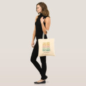 Techno House Retro Lettering Electro Rave Tote Bag (Voorkant (model))