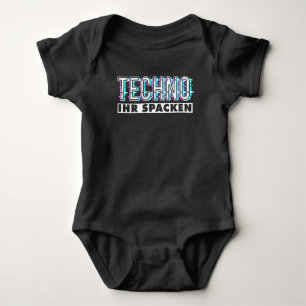 Techno Ihr Spacken Raver EDM Musik Romper
