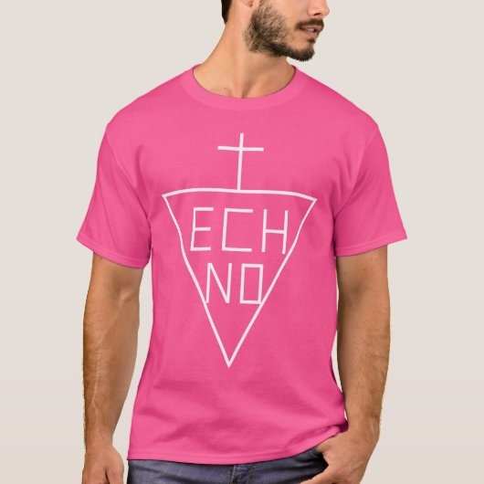 Techno In Techno vertrouwen we op minimalistische T-shirt (Voorkant)
