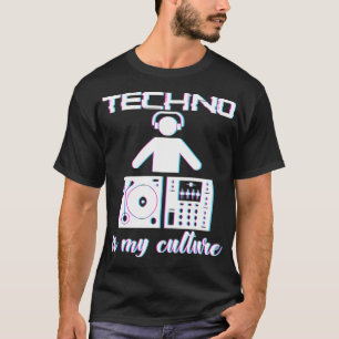 Techno is mijn cultuur EDM publiek nachtclub T-shirt