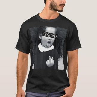 Techno Kind Met Tong Middelvinger Raver Rave T-shirt