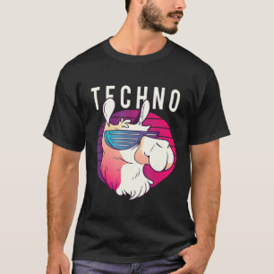 Techno Llama DJ Raver Rave Feest EDM Festival T-shirt