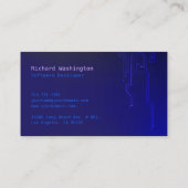 Techno Modern Design Visitekaartje - blauw (Achterkant)