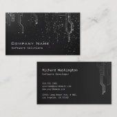 Techno Modern Design Visitekaartje - zwart-wit (Voorkant / Achterkant)