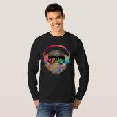 Techno Monkey Rave DJ Music Electro Festival Hards T-shirt (Voorkant volledig)