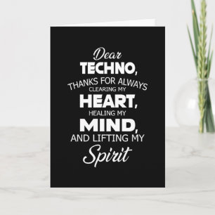 Techno Music DJ Electro Rave Festival Gift Idea Kaart
