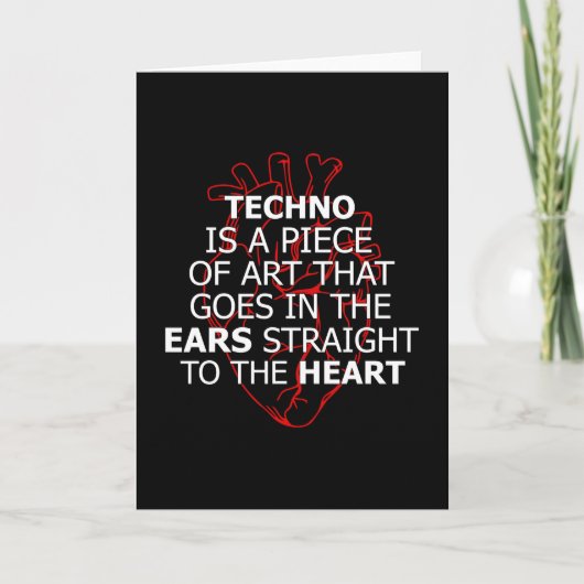 Techno Music DJ Rave Electro Festival Gift Idea Kaart (Voorkant)