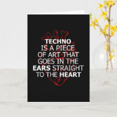 Techno Music DJ Rave Electro Festival Gift Idea Kaart (Gele Bloem)