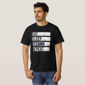 Techno Music Electro River T-shirt (Voorkant volledig)