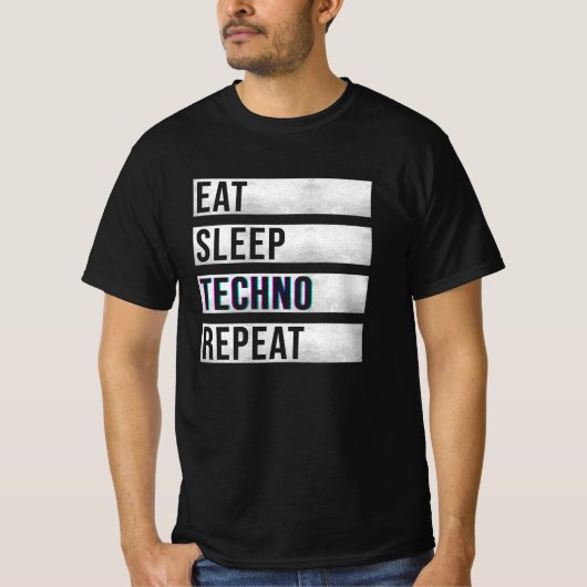 Techno Music Electro River T-shirt (Voorkant)