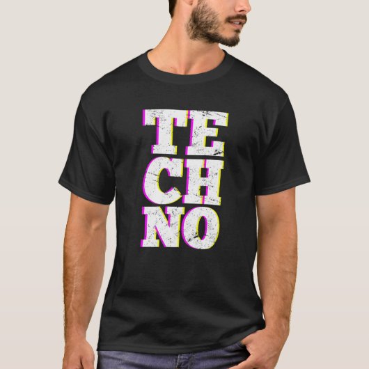 Techno Music Festival Electro Deep House Hardtekk T-shirt (Voorkant)