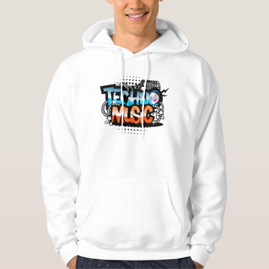 Techno Music Hoodie (Voorkant)