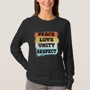 Techno Music Peace Unity Respect Rave Party E T-shirt