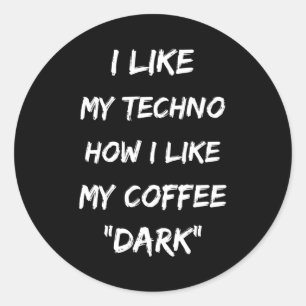 Techno Music Rave DJ Electro Festival Cadeau Idee Ronde Sticker