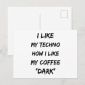 Techno Music Rave DJ Electro Festival Feestgeschen Briefkaart (Voorkant / Achterkant)