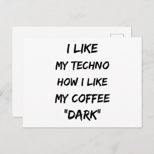 Techno Music Rave DJ Electro Festival Feestgeschen Briefkaart (Voorkant / Achterkant)