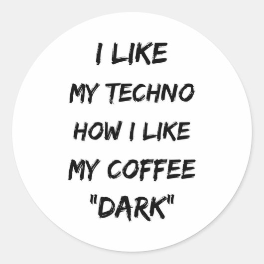 Techno Music Rave DJ Electro Festival Feestgeschen Ronde Sticker (Voorkant)