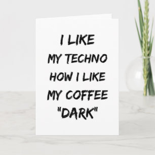 Techno Music Rave DJ Electro Festival Party Gift Kaart
