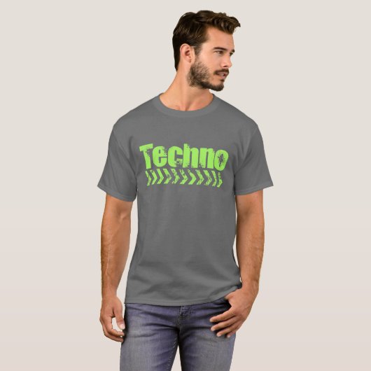 Techno Music T-shirt (Voorkant volledig)