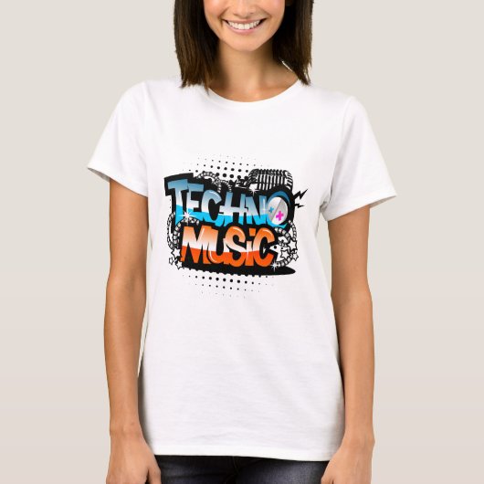 Techno Music T-shirt (Voorkant)