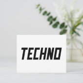 TECHNO-muziek Briefkaart (Staand voorkant)