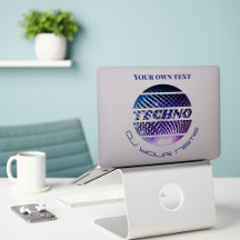 Techno muziek DJ promotie Custom-Cut Vinyl Sticke